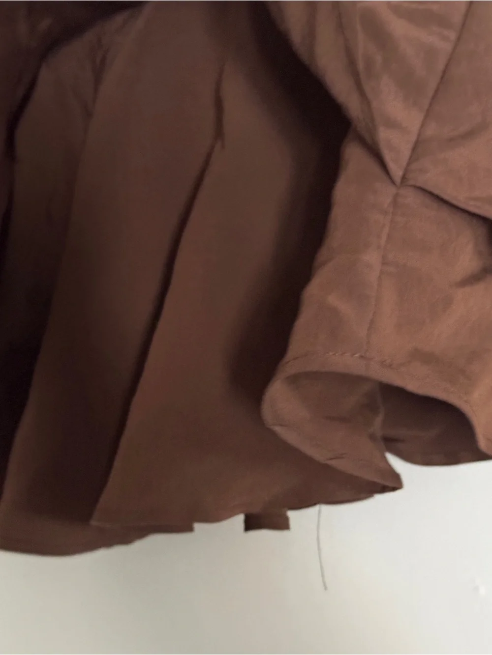 Zara Brown Tiered Ruffle Women's Shorts Skirt
